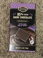 85% cacao dark chocolate swiss bar