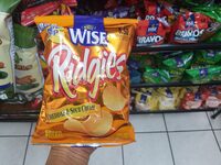 Flavored ridged potato chips