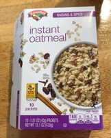 Rasins and Spice instant oatmeal