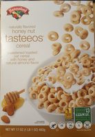 Tasteeos, Sweetened Toasted Oat Cereal With Honey