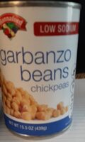 Low sodium Garbanzo Beans Chickpeas