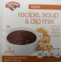 Recipe, soup & dip mix, onion
