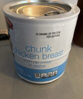 Chicken breast meat with rib meat in water