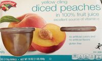 Diced peaches in fruit juice