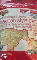 Reduced fat Mexican style blend cheese