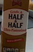 Grade A ultra pasteurized Half and half