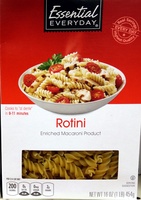 Rotini, enriched macaroni product