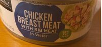 Chicken breast meat with rib meat in water