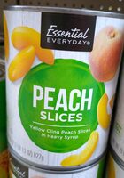 Yellow cling peach slices in heavy syrup