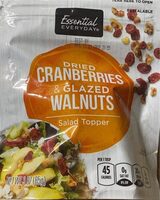 Dried cranberries & glazed walnuts salad topper
