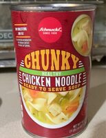 Chunky healthy chicken noodle ready to serve soup