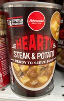 Chunky steak & potato soup ready to serve soup