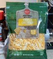 Shredded triple cheddar cheese