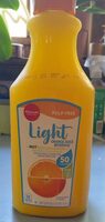 Pulp free light orange juice beverage