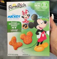 Breaded mozzarella shapes with whole grain rich coating