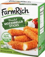 Breaded mozzarella cheese sticks