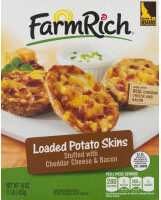 Loaded Potato Skins Stuffed With Cheddar Cheese & Bacon