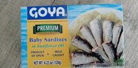 Goya premium baby sardines in sun flower oil