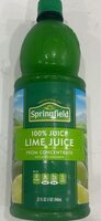 100% juice lime juice from concentrate