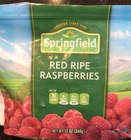 Red ripe raspberries