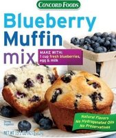 Concord blueberry muffin mix boxes