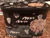 Premium classic buttery ice cream with brown