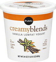 Publix Yogurt Lowfat, Creamy Blends, 1% Milkfat, Vanilla