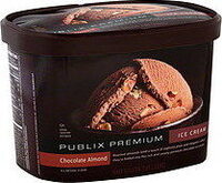 Premium chocolate almond classic ice cream