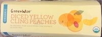 Wise diced yellow cling peaches in organic pear