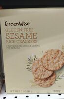 Greenwize gluten free sesame rice crackers a