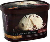 Premium rum raisin classic ice cream