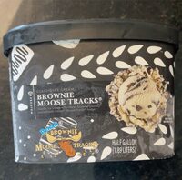 Classic vanilla ice cream with chewy brownie pieces