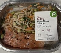Miso-Glazed Salmon with yakisoba noodles