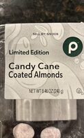 Candy cane coated almonds