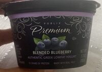 Premium blended blueberry authentic greek lowfat yogurt