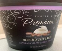Premium blended cafe latte authentic greek lowfat yogurt