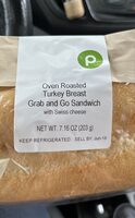 Oven Roasted Turkey Breast Grab and Go Sandwich with Swiss cheese