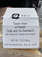 Tavern ham grab and go sandwich