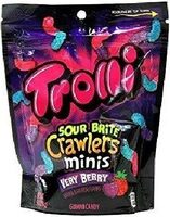 Sour Brite Crawlers Minis Gummi Candy, Very Berry