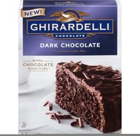Ghirardelli dark chocolate premium cake mix