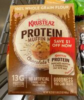 Chocolate chip 100% whole grain flour protein muffin mix