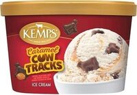 Caramel cow tracks premium ice cream