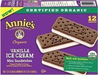 Homegrown organic vanilla ice cream between chocolate