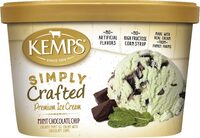 Simply crafted creamy mint with chocolaty chips