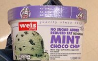 No sugar added reduced fat mint chocolate chip ice cream