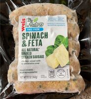 Spinach & feta smoked chicken sausage