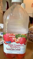 White Cranberry Strawberry Cocktail In A Blended With Grape Juice