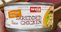 Quality premium white shredded chicken