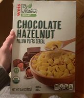 Chocolate hazelnut pillow puffs cereal