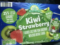 Strawberry kiwi flavored juice drink, strawberry kiwi